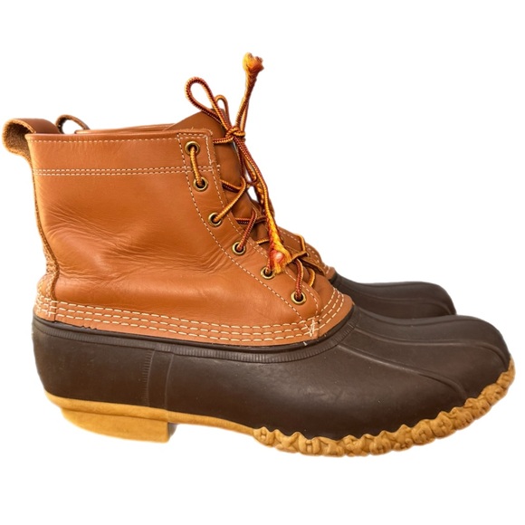 LL Bean Vintage Unlined Duck Boots Waterproof Size 13 6 eyelet KM - Picture 1 of 15